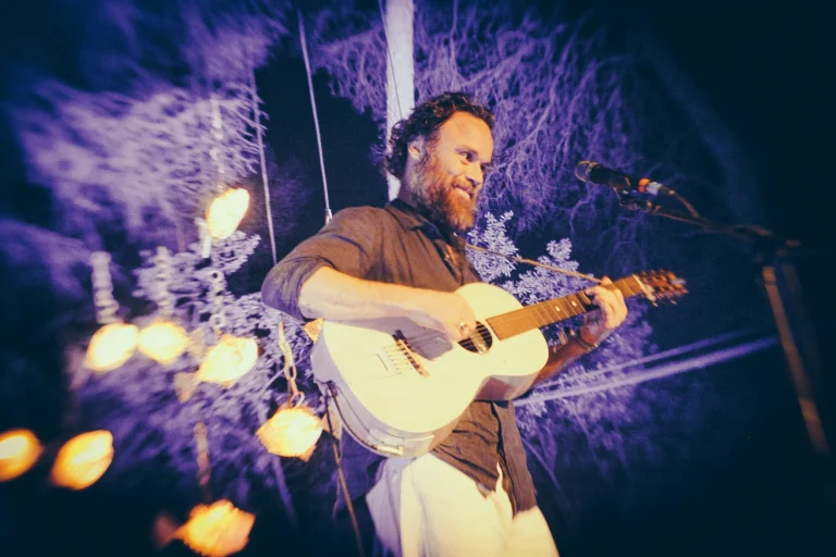 Rodrigo Amarante | Vida Festival, Vilanova y la Geltrú, Espanja 2016 Taiteellinen keikkakuva Rodrigo Amarantesta esiintymässä.